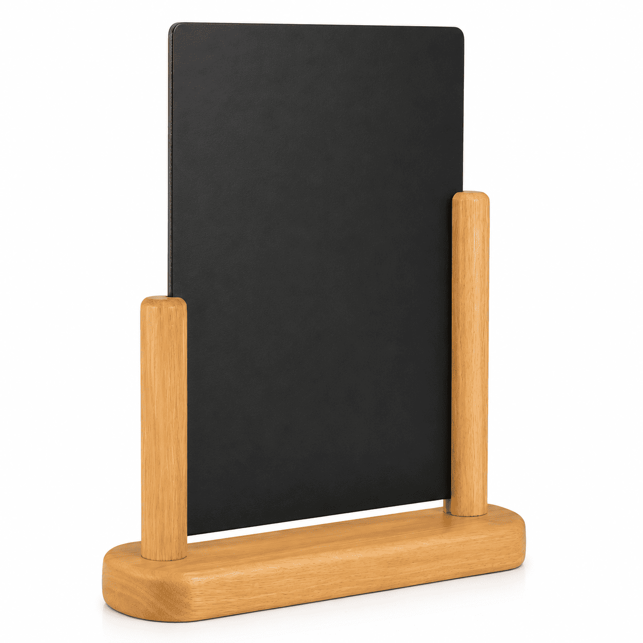Securit® Tischkreidetafel, Holzsockel Hellbraun