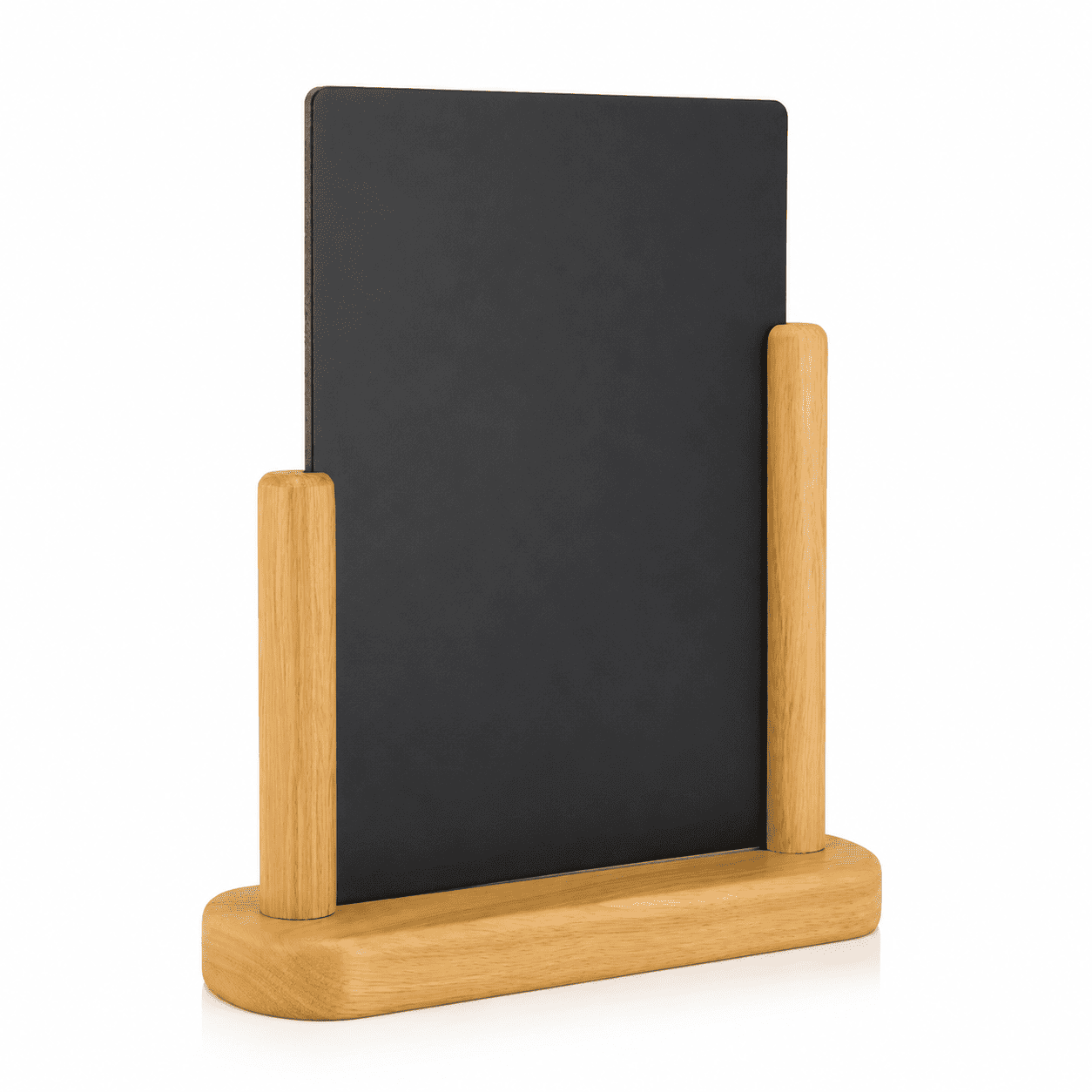 Securit® Tischkreidetafel, Holzsockel Hellbraun