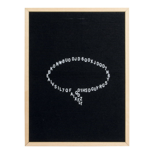 Securit® Buchstabentafel mit Holzrahmen, Letterboard Wandkreidetafel, 60x80cm