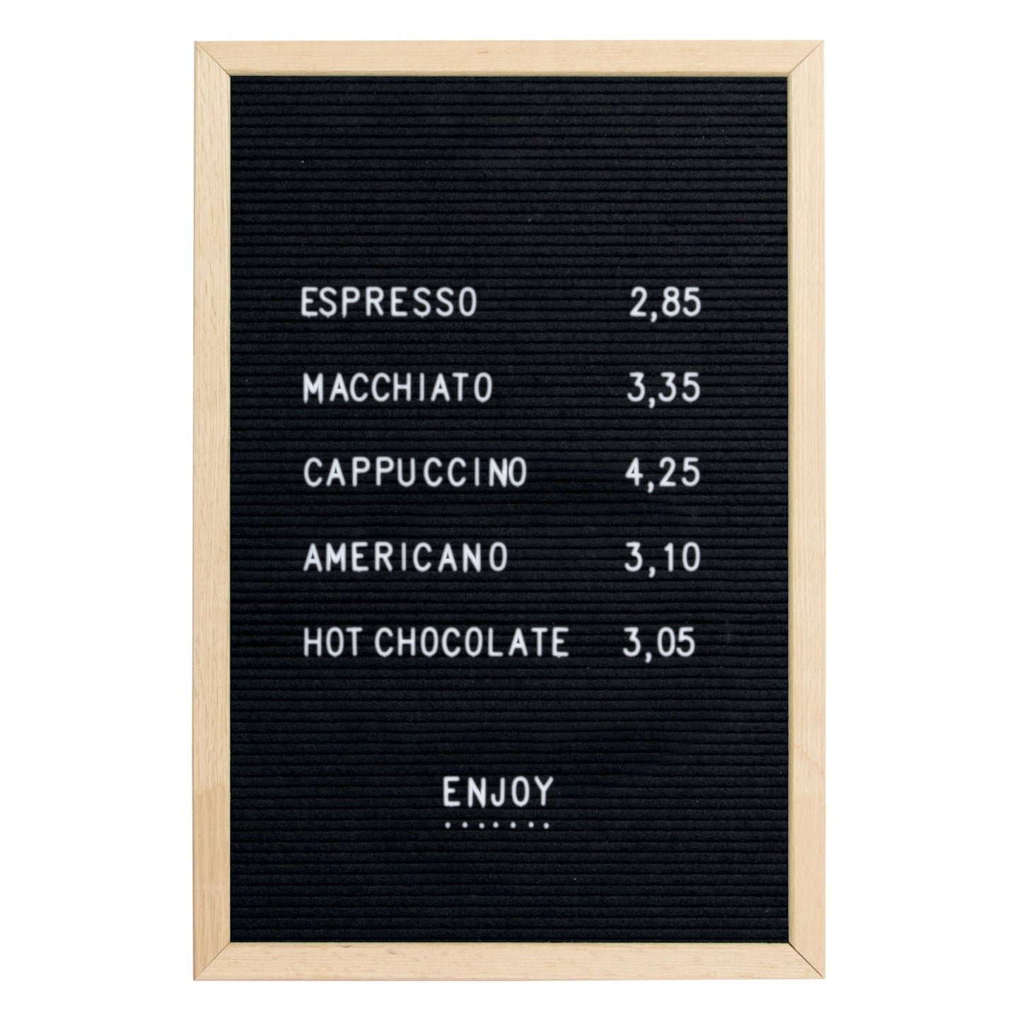 Securit® Buchstabentafel mit Holzrahmen, Letterboard Wandkreidetafel, 40x60cm