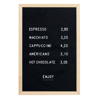 Securit® Buchstabentafel mit Holzrahmen, Letterboard Wandkreidetafel, 40x60cm