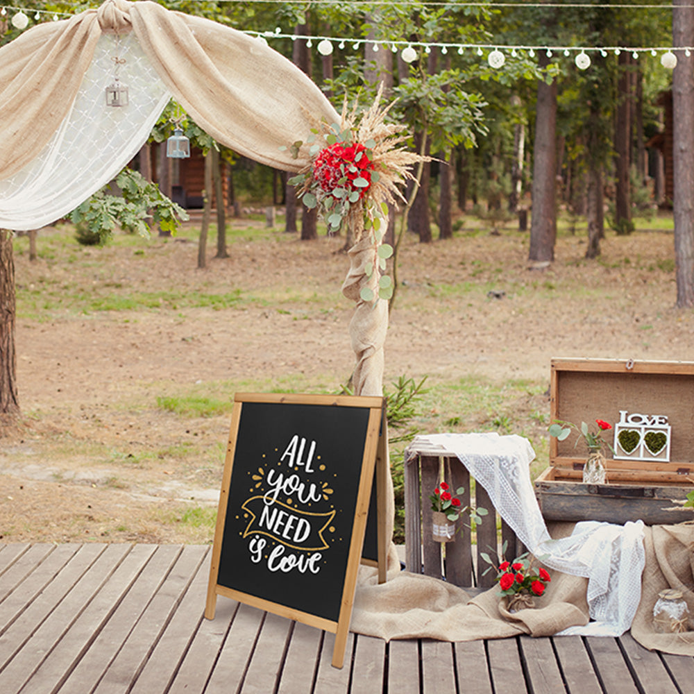 Securit® Holz Kundenstopper 85x55cm, Hellbraun, Outdoor