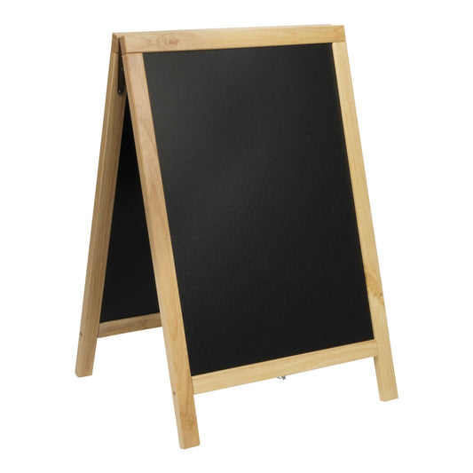 Securit® Holz Kundenstopper Deluxe, 85x55cm, Buche, Outdoor