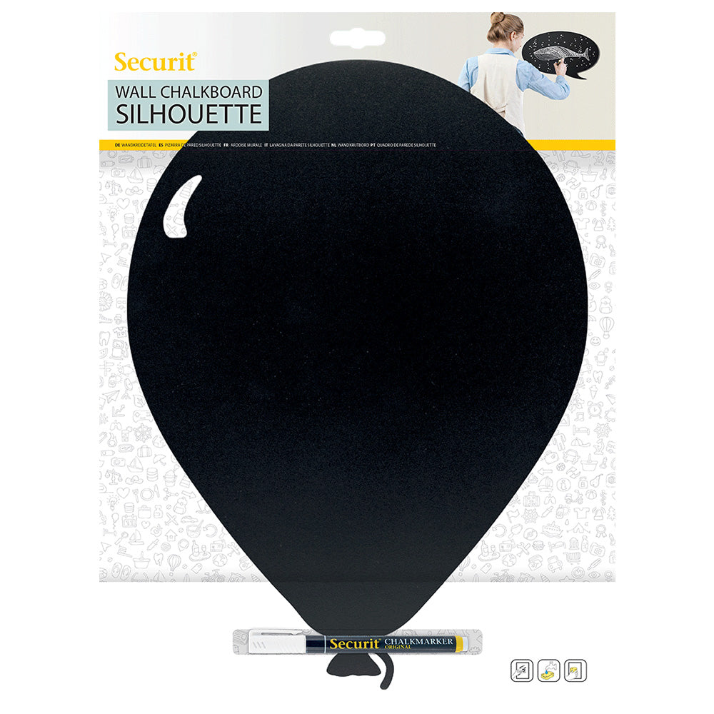 Securit® Wandkreidetafel Silhouette Ballon, 29x40cm