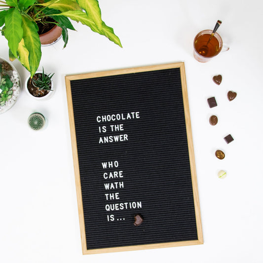 Securit® Buchstabentafel mit Holzrahmen, Letterboard Wandkreidetafel, 40x60cm