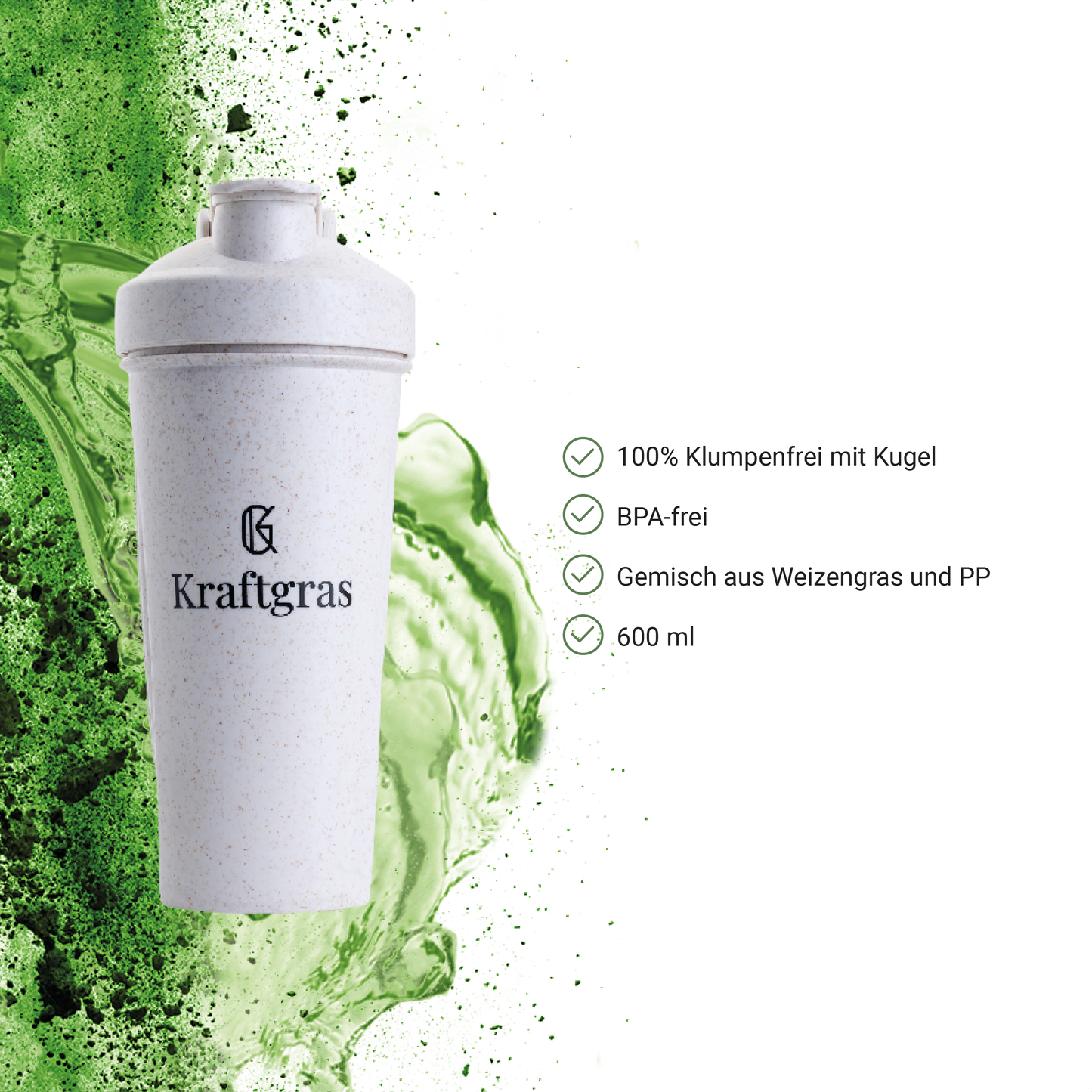 Shaker aus Weizengras (600 ml)