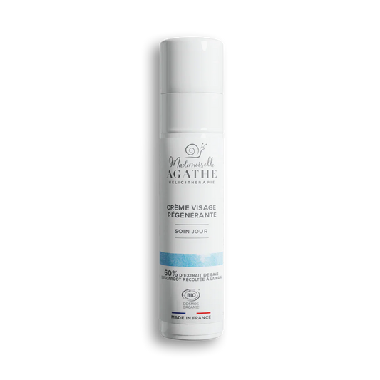 Crème jour à la bave d'escargot certifiée bio - hydratante & régénérante - Mademoiselle Agathe