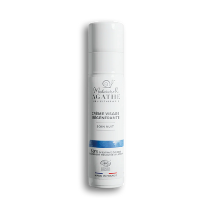 Crème nuit à la bave d'escargot certifiée bio - hydratante & régénérante