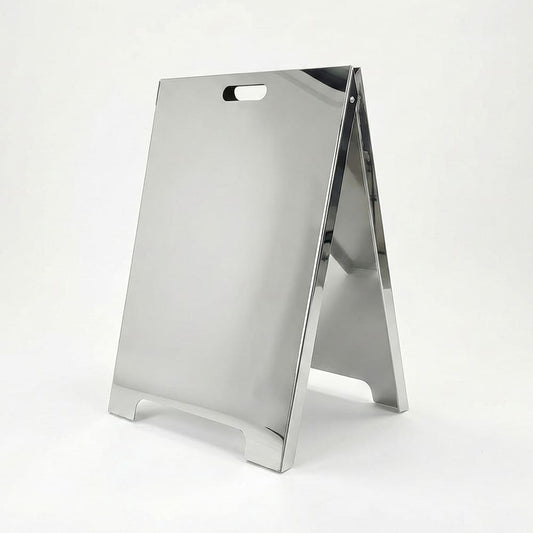 Kundenstopper Spiegeloptik, Indoor