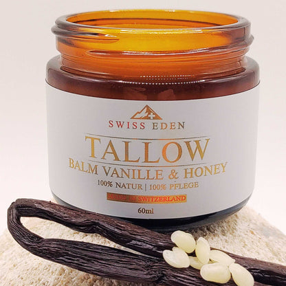 Schweizer Tallow Balm Vanille und Honig – aus Demeter Bio Talg von Swiss Eden
