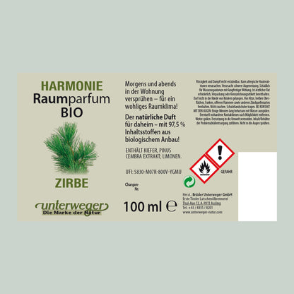 BIO Raumparfum Zirbe Unterweger – Waldduft Natur