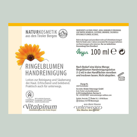 BIO Ringelblumen Handreinigungslotion Unterweger – Sanfte Pflege für unterwegs