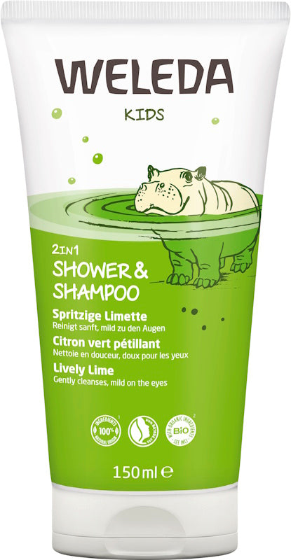 Weleda - Kids 2in1 Shower & Shampoo Lime - Gentle & Fun! 🦛🍋