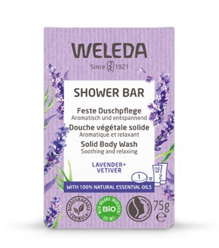 Weleda - Solid Shower Bar Lavender & Vetiver - Aromatic Bliss 🌿💜