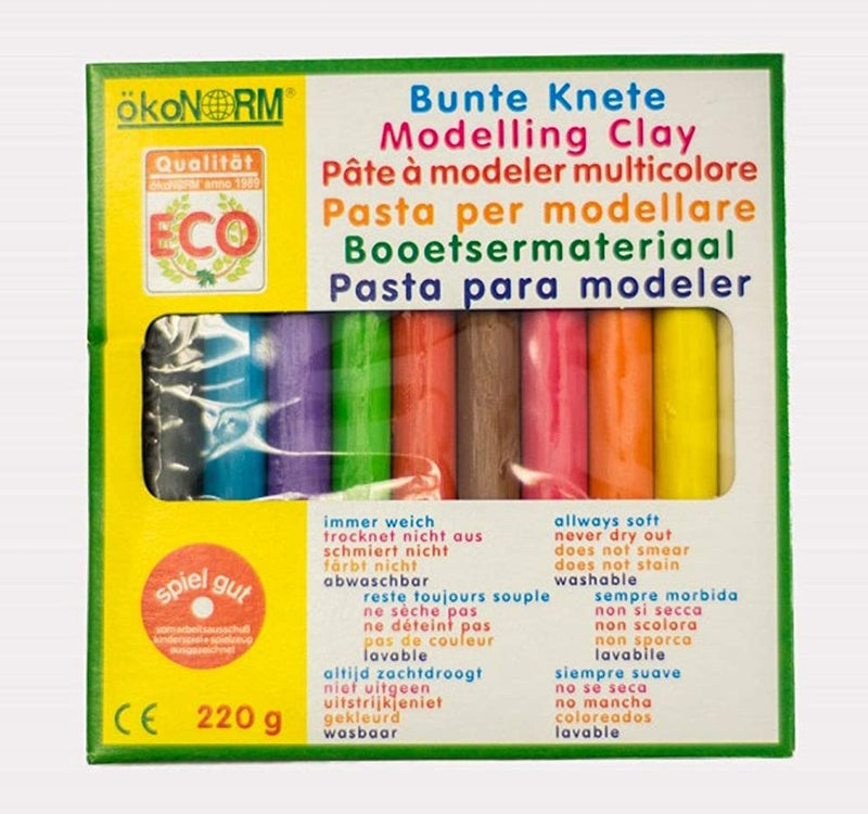 ÖKONORM - Colorful Modelling Clay 220g - Fun Craft Kit for Kids 🎨