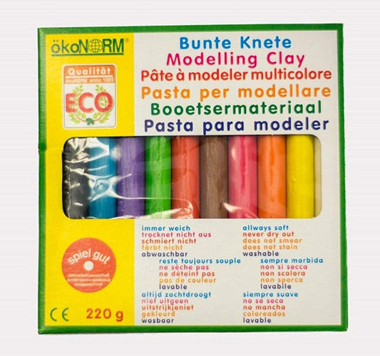 ÖKONORM - Colorful Modelling Clay 220g - Fun Craft Kit for Kids 🎨