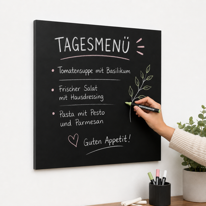 Wandkreidetafel nach Mass, ohne Rahmen, Indoor