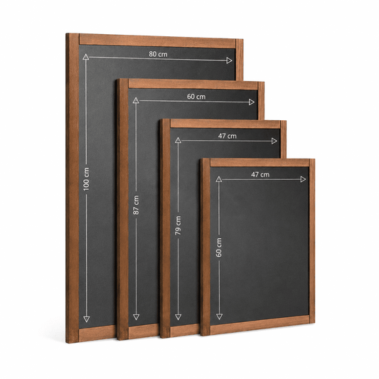 Wandkreidetafel mit Holzrahmen, Dunkelbraun, Indoor