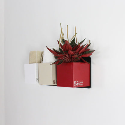 KalaMitica® Magnetische Würfelbehälter 6 cm – 3er-Set Rot, Elfenbein & Weiss