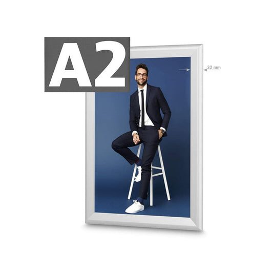 Alu Klapprahmen, DIN A2, 32mm, Silber