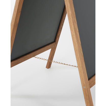 Holz Kundenstopper 95x54cm, Magnetisch, Dunkelbraun, Outdoor