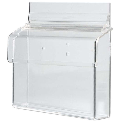 Acryl Prospektbox für Kundenstopper, Wandprospektbox - Wandhalter - Speedjust Schweiz