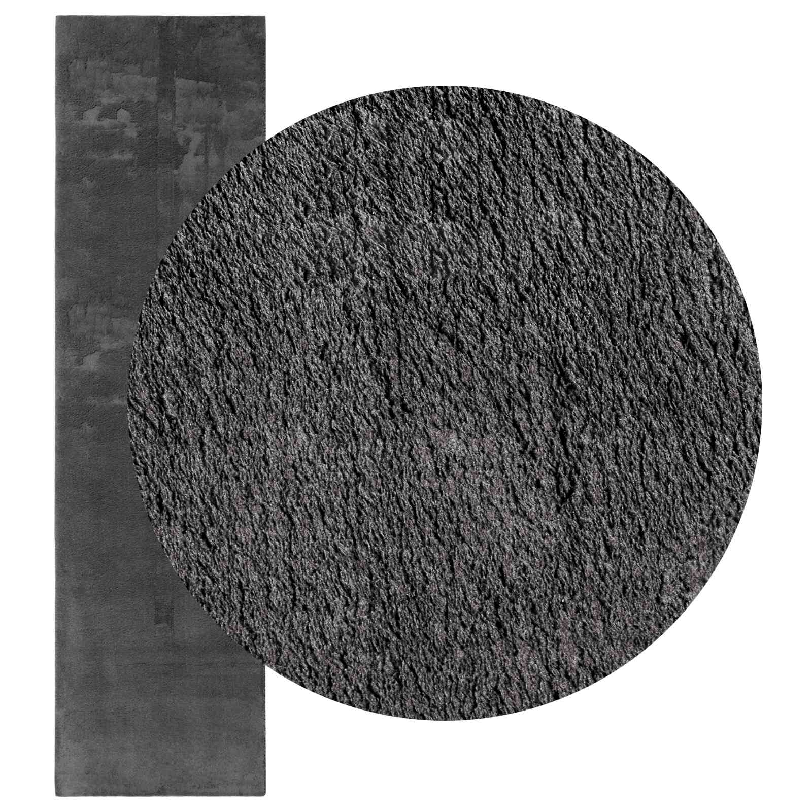 Bereichsteppiche HUARTE Anthrazit 1000 x 80 cm Polyester - Speedjust Schweiz