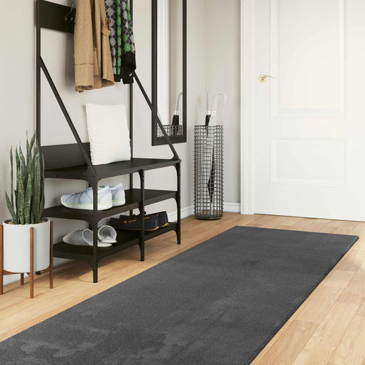 Bereichsteppiche HUARTE Anthrazit 300 x 80 cm Polyester - Speedjust Schweiz