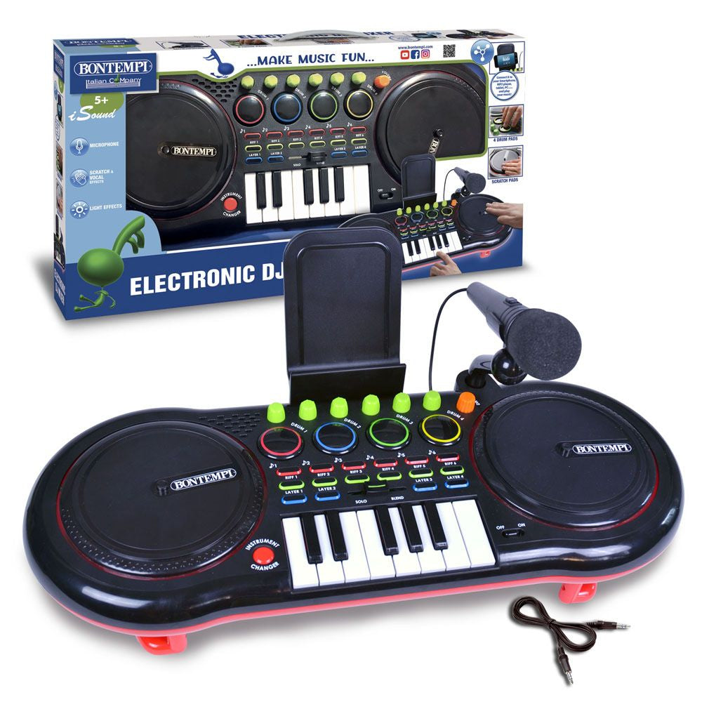 DJ Mixer mit Mikrophon