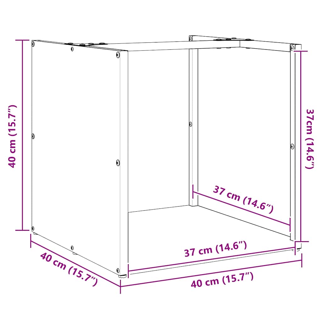 Brennholzregal Anthrazit 40x40x40 cm Kaltgewalzter Stahl - Feuerholz - Aufbewahrung online kaufen in der Schweiz | Speedjust Schweiz