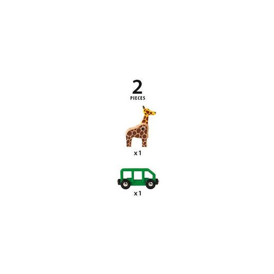 Giraffe and Wagon