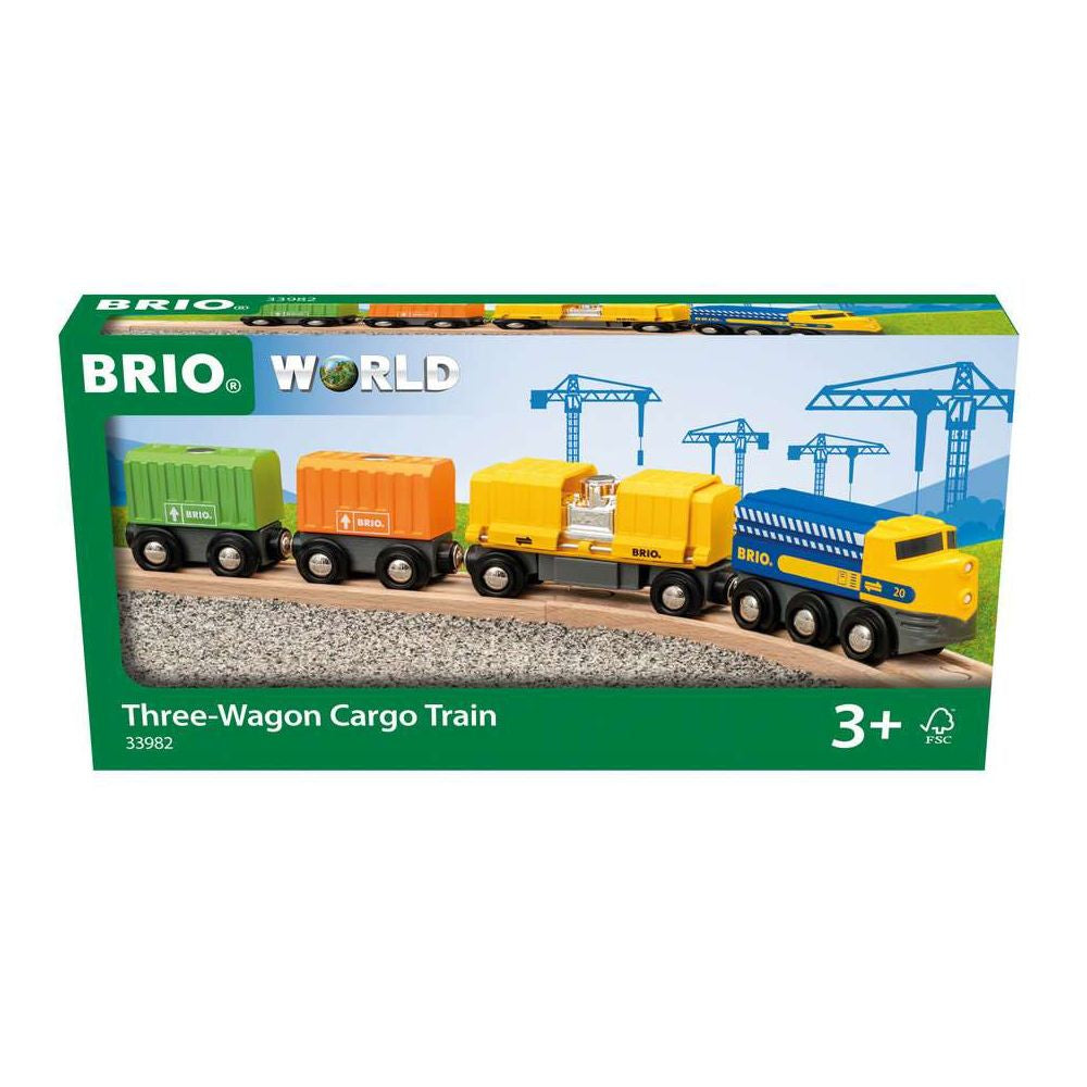 Three-Wagon Cargo Train