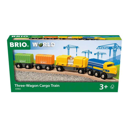 Three-Wagon Cargo Train