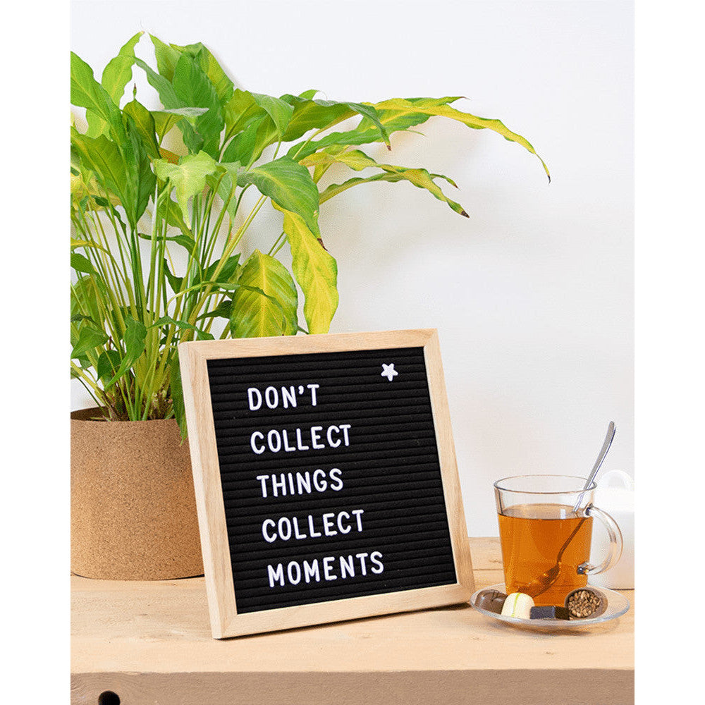 Securit® Buchstabentafel mit Holzrahmen, Letterboard, 30x30cm