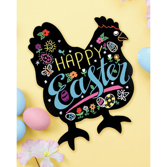 Securit® Wandkreidetafel Silhouette Chicken, 37x27cm