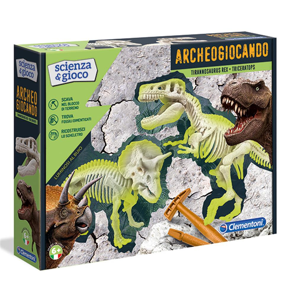 Archeogiocando T-Rex + Triceratopo IT