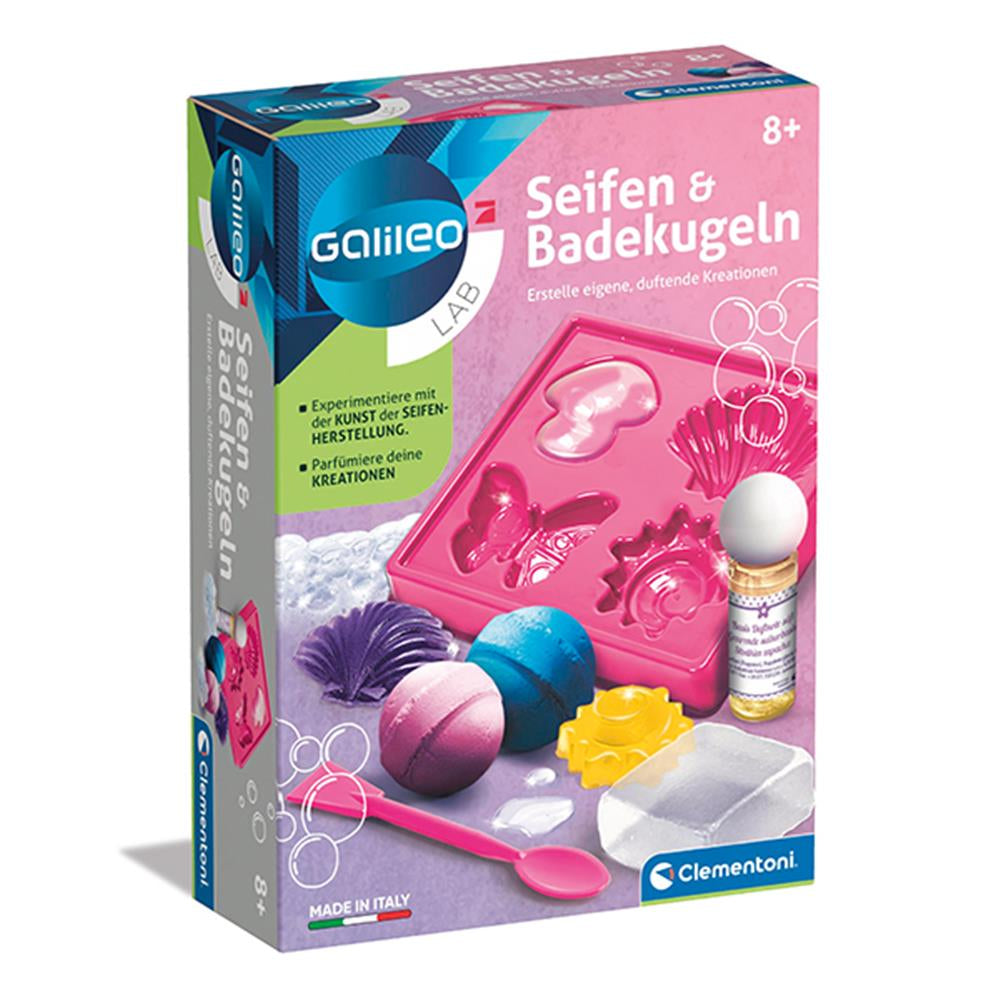 Seifen und sprudelnde Bomben