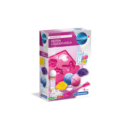 Seifen und sprudelnde Bomben