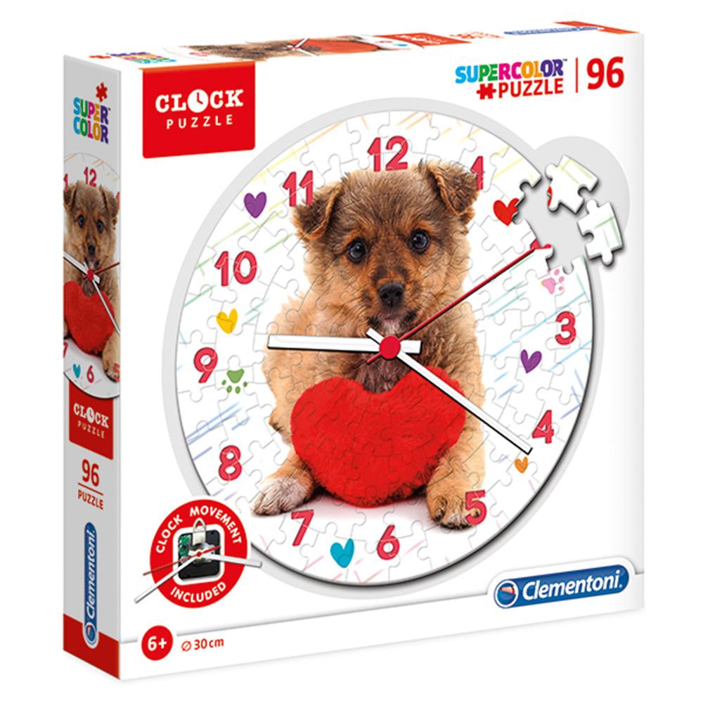 Puzzle Uhr Welpe 96 tlg.