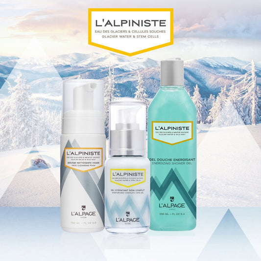 Set / Coffret Cadeau Gel Soin Complet Hydratant + Gel Douche Energisant + Mousse Nettoyante L'ALPINISTE