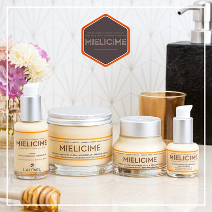 Set ou Coffret Cadeau Ultimate Quatro Crème Ultra-Nourrissante + Sérum Ultra-Nourrissant + Sérum Regard Anti-Cernes + Beurre Luxurieux Ultra-Nourrissant Masque Visage Mielicime
