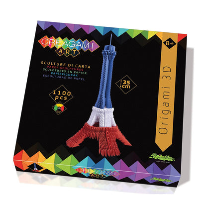 Origami 3D Torre Eiffel Bandiera francese 1100 pezzi