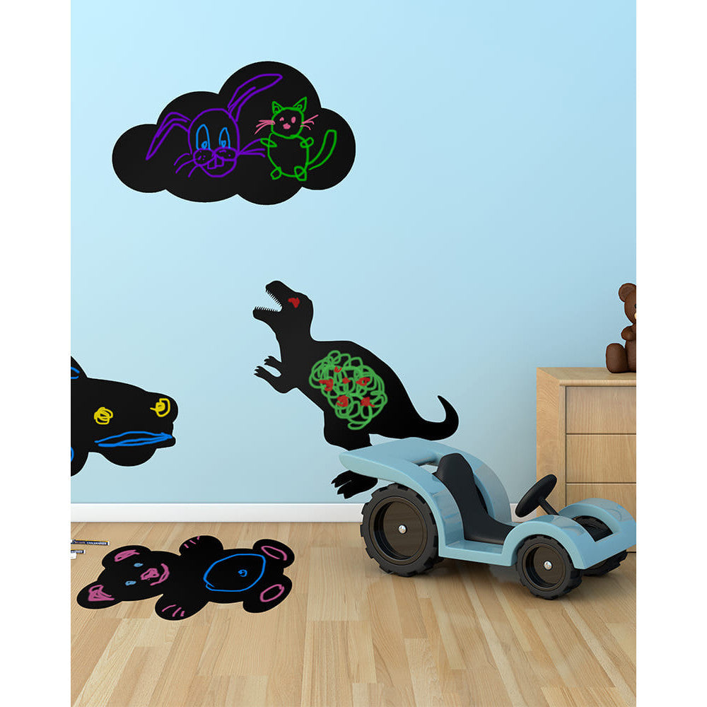 Securit® Wandkreidetafel Silhouette Dino, 48x39cm