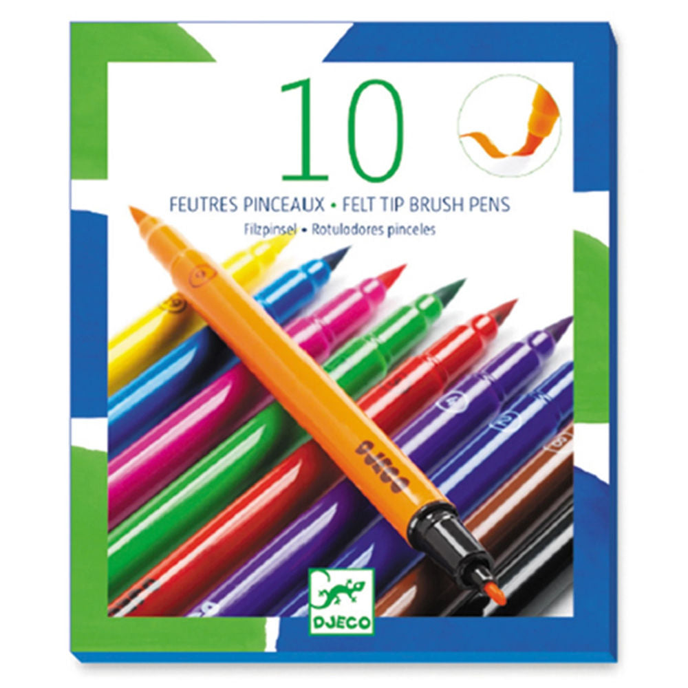 Djeco 10 pennelli in feltro classici
