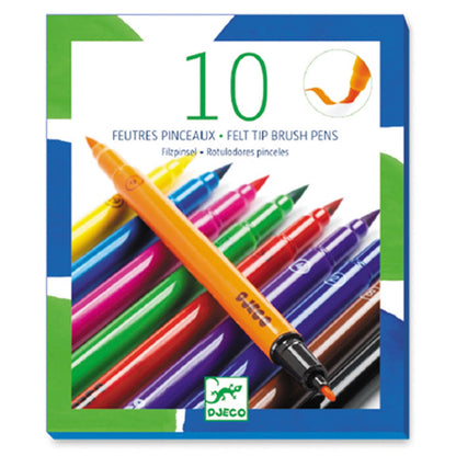 Djeco 10 pennelli in feltro classici