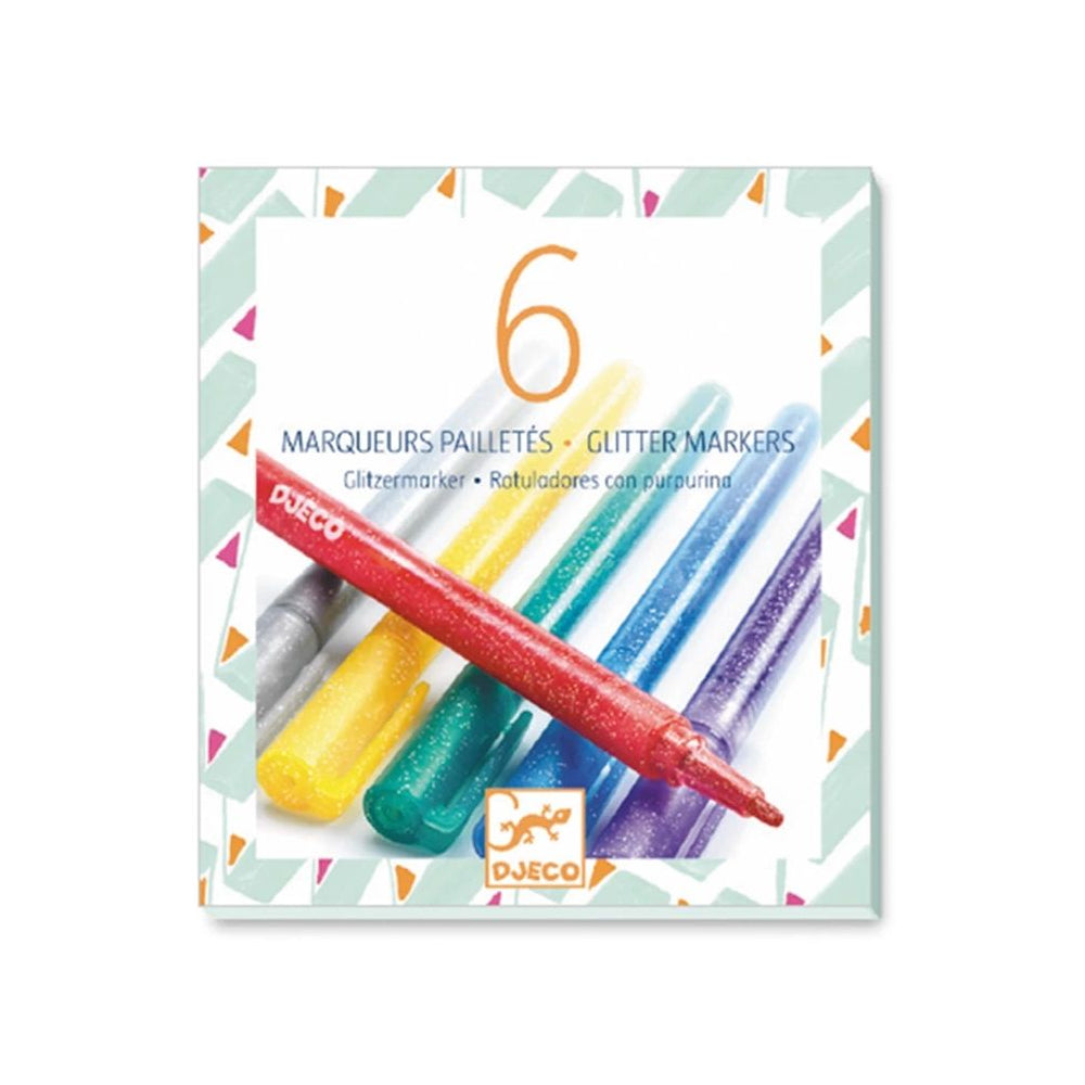 Djeco 6 Markers glitter