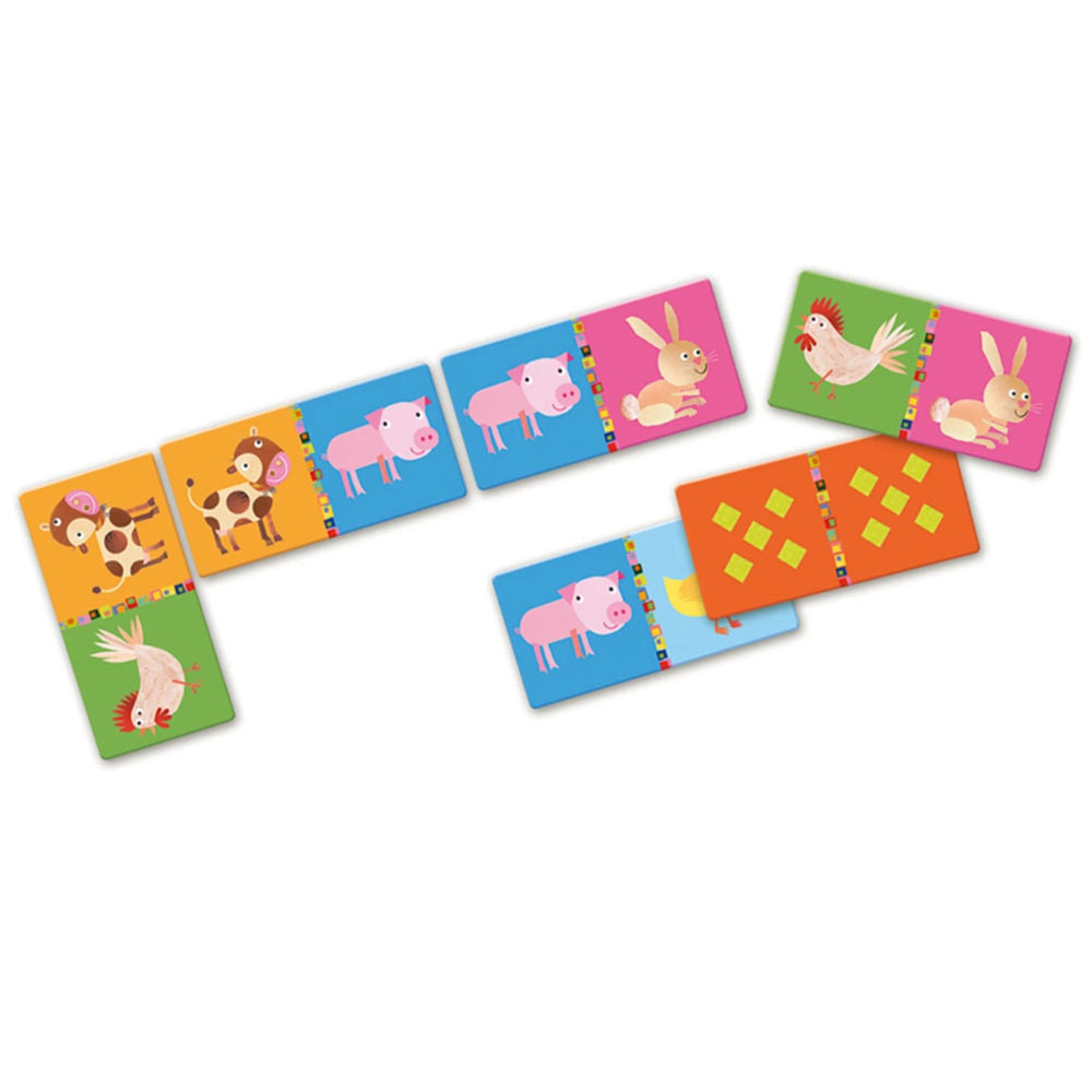 Gioco didattico Djeco Domino Farm