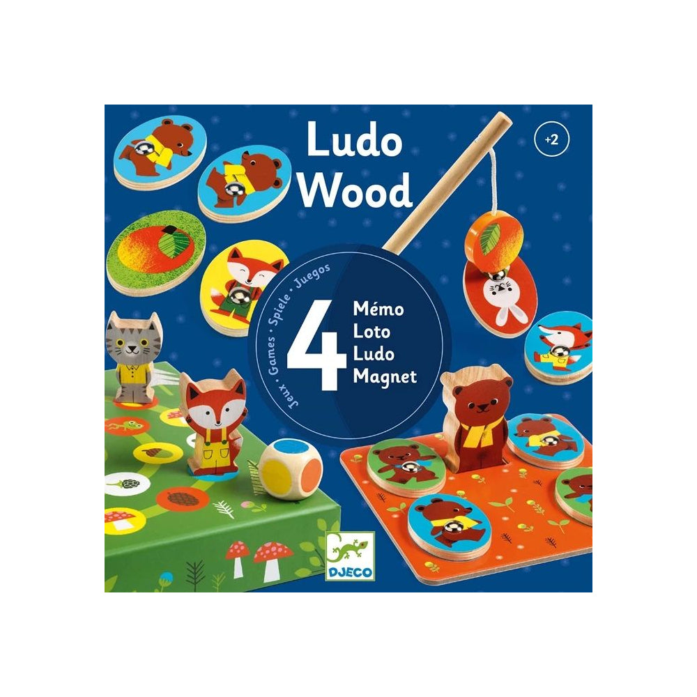 Magnetspiel Ludo Wood