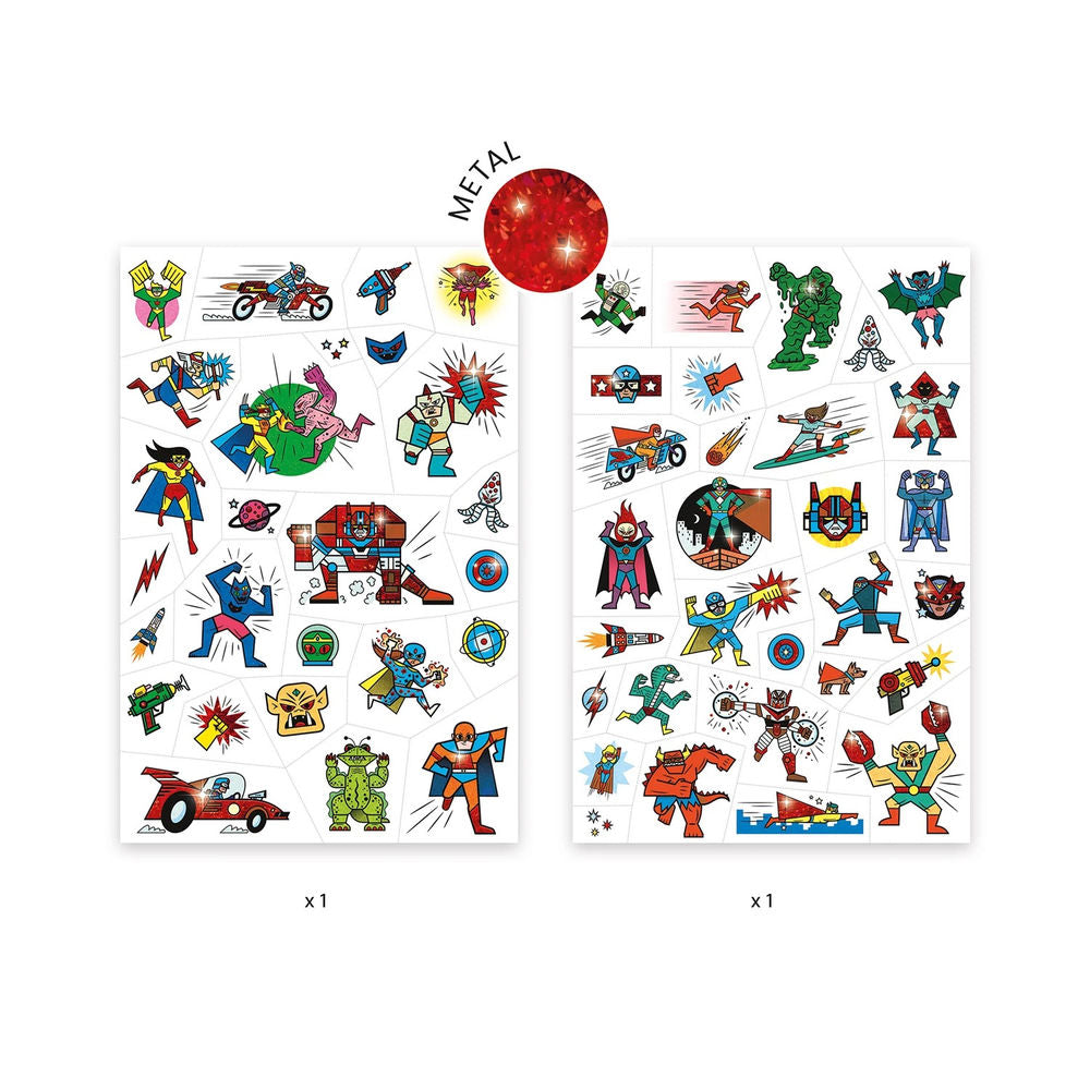 Tattoos Helden gegen Schurken