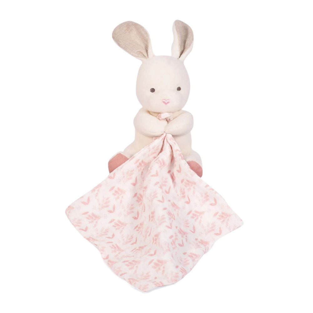 Bio Hase mit Schmusetuch, rosa 15cm